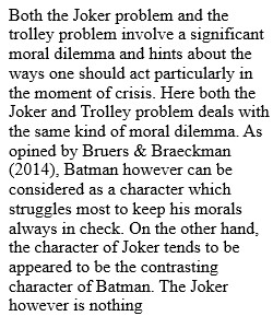 How Joker Problem and Trolley Problem can be considered as “same” in ethics